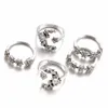 10 set Boho Nuovi Anelli per le donne Piccolo cristallo Luna Nocche per dita Anello Set Alleanza Gioielli femminili Festa nuziale Bague Femme2787