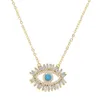 Evil Eye Colliers Or Bleu Yeux Bijoux Simple Femmes Filles drop shipping couleur or délicat cz cristal collier fille dame cadeau