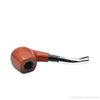 Hot Traditional Style Handmade Nature Tobacco Ebony Bent Wood Smoking Pipe with Smoking Accessories