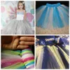 FENGRISE 15cm 25 Yards paillettes scintillantes Tulle rouleau bricolage dentelle tissu rouleaux enfants Tutu jupe vêtements tricot maille couture accessoires