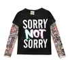 Baby Jongen T-shirts Katoen Jongens Kleding Casual Herfst Kinderkleding Tattoo Print Lange Mouw T-shirts Toddler Kids Tops Tees 1-6 Jaar