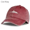 Cora Wang 100% cotton Washed casquette baseball caps Men hats Shark Embroidery Dad Hat for Women gorras planas snapback bosco