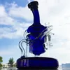 Tornado Recycler Bong Soffione doccia Perc Dab Rig Klein Recycler Oil Rigs Green Blue Amber Heavy Base Glass Bong Fab Egg Water Pipe WP308