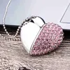 Crystal Heart Design 32GB USB 2.0 Flash Drives Tillräckliga Memory Sticks Flash Pen Drive för dator Laptop Mac Tablet Multicolor Fri frakt