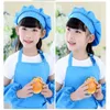 10 Colors Kids Aprons Pocket Craft Cooking Baking Art Children Painting Dining Bib Kitchen Supplies