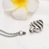 Trendy Stainless Steel Personalized Heart Cremation Pendant Memorial Necklace Ashes Holder Urn Funeral Keepsake Jewelry