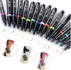 マニキュア3DマニキュアアートペンのためのDiyの装飾紫外線アートブラシツールのためのマニキュアビューティーアート絵画16Colorを選択送料無料