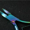 Mode Färgrik Rainbow Rostfritt Stål Nail Cuticle Scissor Cuticle Nipper Clipper Dead Skin Remover Manicure Tools