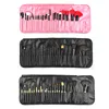 Make-up-Pinsel-Sets mit Holzgriff, 24 Stück, rosa, schwarz, Foundation, Gesichtspuder, Rouge, Gesichtskosmetik, Make-up-Pinsel mit Etuis