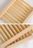 Natural Bamboo Wooden Soap Dishes Wood Soaps Tray Holder Storage Rack Plate Box Container for Bath Shower Bathroom 11.5*9cm HH7-833