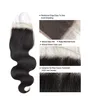 Ishow 3PCS Human Hair Bundles with Closure Brazilian Body Wave 4x4 Lace Closure Weave Natural Black for Women Girls All Ages 8-28inch