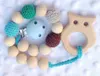 Baby Play Gym Kauen Häkeln Runde Holz Beißperlen Candy Ball Stricken innen Holz Dusche Geschenk Bett Spielzeug Neugeborenen Beißring Rasseln 20 stücke YE018