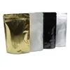 15x23cm Preto Stand Up Pure Folha de alumínio sacos de secas Snack Nuts Auto selável Mylar Foil Zipper fechamento seco Comida Comida Pouches