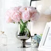 Artifical Peony Flower Bouquet 5in1 Refined Display High Quality Fake Flowers Wedding Room Home Decor Multi colors