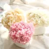 6 Heads artificial carnation bouquets height 26cm silk flowers for Mother's day wedding party centerpieces home holiday decoration