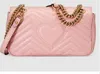 Marmont shoulder bags women luxury chain crossbody bag handbags famous designer purse high quality female message bag #75173i