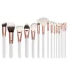 Professionell 15PCS Makeup Brushes Set Kit Contour Foundation Eyeshadow Powder Lip Blush Brush Mjukt syntetiskt hår Make Up Borstverktyg