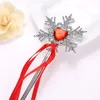 Vendita calda Ragazze Giocattoli Regali Cartone animato ornamento di plastica Accessori per feste per bambini Nastro Bacchetta magica Bastoncini di fiocco di neve T2I024