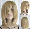 Varm sälja! Long Bang Gold / Blond Short Straight Cosplay Hair Wig