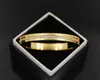 Titanium stål Mellanöstern Mäns Charm Armband 18K Guldpläterad Färg Mäns Armband Inner Diameter 6.3 * 5 Guld Manschuff Bangle Armband