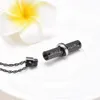 IJD9944 Cremation jewelry stainless steel black Perfume Bottle cremation necklace for ashes