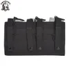 Sinaraft Tactical Triple Open Top 5.56 223 Fast Tactical Magazine Pouch Molle Rifle Pistol Mag Tri Holster Ammo Bag Högkvalitativ nylon