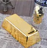 Gold Bar Coin Bank, 999.9 Fijn goud, Net WT 1000g Decoratie op de top van de balk, Nieuwigheid Gouden bakstenen spaarvarken