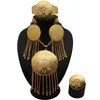 Brudsmycken Set Super Quality African Big Jewelry Set Quality Costume Gold Set Women Necklace Wedding Sets313m