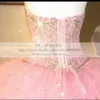 Vestidos 15 Anos Pink 2018 Ball Ball Prom Sweetheated Sequed Tulle Tulle Sweet 16 Quinceanera Dresses Custom 2024 0430