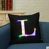 Fashion LED lampion letter english printed waist pillow cushion pillowcase throw for hotel coffe home living room decor pillow coverative