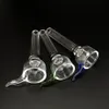 Glass Male Slides and Female Stem Wine Cup Style with black rubber simple downstem for water glass bong glass pipes smoking pipe