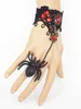 Gratis Ny Halloween Party Goth Punk Retro Black Spider Lace Lady's Bracelet Band Ring Integration Fashion Classic Utsökt Elegans