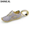 Hip Hop New Fashion 24inch Iced Out Zircon Stone Shoe Pendant Halsband med 24 tums rostfritt stål Rope Chain80312979157493