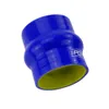 PQY - Tubo accoppiatore intercooler per tubo flessibile in silicone dritto con gobba da 2,5 "64 mm Blu giallo PQY-HSH0025-QY