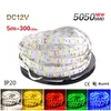 جديد الصمام قطاع ضوء 5050 dc12v 5 متر 300led مرنة rgb شريط ضوء السوبر سطوع غير مقاوم للماء الديكور المنزل الداخلي