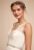 BHLDN – robe de mariée en dentelle, jolie robe de mariée, col en V, avec ceintures en cristal, sur mesure, Illusion, style Boho