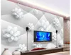 カスタム写真の壁紙3 dステレオオリジナルの三次元花3 dファッションエレガントな背景テレビの背景の壁壁画の壁紙