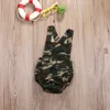 Cool Camouflage Baby Romper 2018 Lato Rękawów Baby Boys Girls Kombinezon Camo Drukuj One Piece Sunsuit