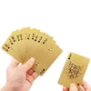 Game Playing Cards 24K Gold Foil Plated Poker Gift Collection Durable Waterproof Deck Durable Waterproof Cards