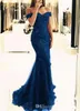 2018 от плеча русалка длинные вечерние платья Tulle Appliques из бисера пользовательские заказные платья вечерних платьев