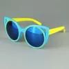 Miroir enfants lunettes de soleil oeil de chat mode enfants lunettes cadre fille Cool Designer lunettes de soleil mélange