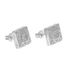 Hommes Hip Hop Boucles D'oreilles Bijoux Haute Qualité Mode Or Argent Simulation Diamant Carré Boucle D'oreille Pour Hommes