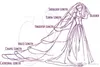 Dantel Aplikler Düğün Veils Gelin 3 Metre Uzun Boncuk Inciler Düğün Aksesuarları Tamamen Özel Yapılmış Düğün Tarak Gelin Veils Ile