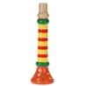 Troque de madeira colorido buglet bugês bugle brinquedo musical educacional para crianças bebê brinquedos de madeira instrumento musical trompete hooter