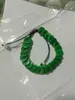 Myanmar natural A bienes pulsera de jade cadena de pie especies de hielo botón de seguridad tres colores jade mujer cuerda de mano tejida a mano