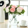 Rose artificiell blommor silke riktig touch för bröllop hem design bukett dekoration produkter leverera hjia128