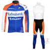 RABOBANK Team Radfahren Langarm-Trikot-Trägerhosen-Sets Männer Mountainbike-Bekleidung Atmungsaktive Rennkleidung Schnell trocknend Ropa Ciclismo Y21012910