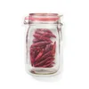 Säkra Zippers Storage Bags Plast Mason Jar Shaped Food Container Resuable Eco Friendly Snacks Bag 2022