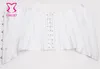 Gotyckie gorsety ślubne i rufie Bridal White Corset Top Sexi Bielizna Kobiety Espartilhos E Corphetes Corselet Plus Size S-2XL279I