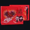 24*19.5cm+9cm Wedding supplies mobile creative bronzing Chinese style red kraft paper candy box, wedding, engagement, back to hand bag